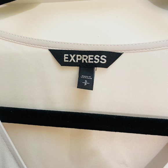 Express Short Sleeve Satin Blouse - Picture 2 of 9